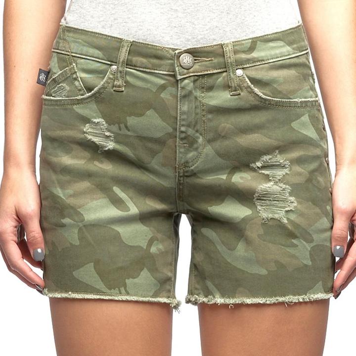 Women's Rock & Republic&reg; Hula Camouflage Shorts, Size: 12, Ovrfl Oth