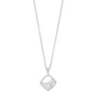 Simply Vera Vera Wang Sterling Silver 1/4 Carat T.w. Diamond Openwork Rhombus Pendant, Women's, Size: 18, White