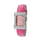 Peugeot Women's Crystal Leather Watch - 344pk, Pink, Durable