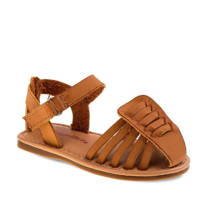 Rugged Bear Toddler Girls' Huarache Sandals, Girl's, Size: 5 T, Brown