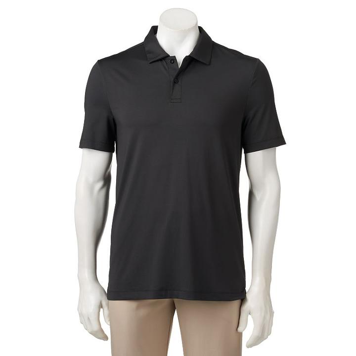Men's Fila Sport&reg; Classic-fit Tru-dry Performance Polo, Size: Xxl, Black