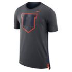 Men's Nike Illinois Fighting Illini Dri-fit Mesh Back Travel Tee, Size: Xl, Grey (anthracite)