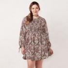 Plus Size Lc Lauren Conrad Smocked Fit & Flare Dress, Women's, Size: 2xl, Dark Red