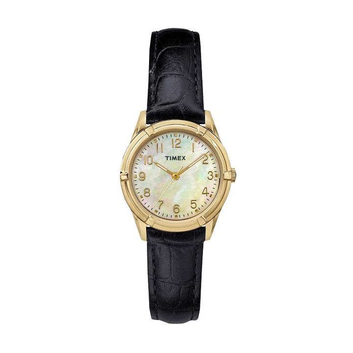 Timex Women's Main Street Easton Avenue Leather Watch - Tw2p76200jt, Size: Small, Black