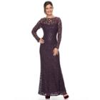 Women's Helene Blake Sequin Lace Evening Dress, Size: 6, Light Red