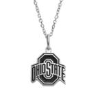 Fiora Sterling Silver Ohio State Buckeyes Team Logo Pendant Necklace, Women's, Size: 16, Grey