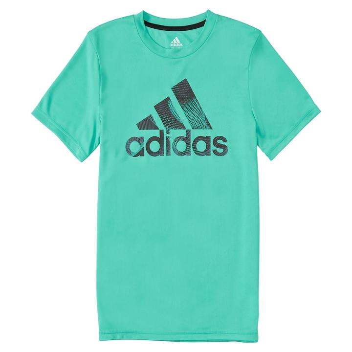 Boys 4-7x Adidas Patterned Logo Graphic Tee, Size: 7, Med Green
