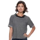Juniors' So&reg; Perfectly Soft Raglan Hooded Sweatshirt, Teens, Size: Medium, Dark Grey