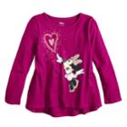 Disney's Minnie Mouse Girls 4-10 Glittery Heart Graphic Tee By Jumping Beans&reg;, Size: 6, Dark Pink
