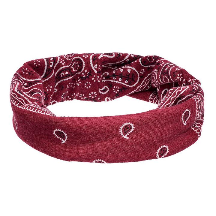 Mudd&reg; Paisley Bandana Jersey Headband, Women's, Dark Red