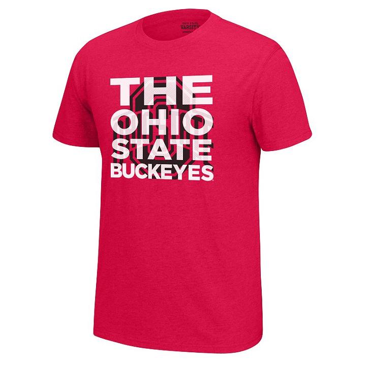 Men's Ohio State Buckeyes Block Tee, Size: Medium, Brt Red