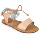 Journee Braya Girls' Sandals, Girl's, Size: 9 T, Beig/green (beig/khaki)