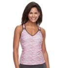 Women's Zeroxposur Space-dye Tankini Top, Size: 12, Pink