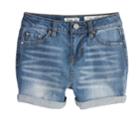 Girls 7-16 Indigo Rein Trixie High Rise Cuffed Jean Shorts, Size: 8, Med Blue