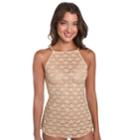 Juniors' Candie's&reg; High Neck Lace Cami, Teens, Size: Xl, Natural