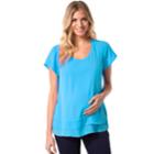 Maternity Pip & Vine By Rosie Pope Double-layer Tee, Women's, Size: L-mat, Brt Blue