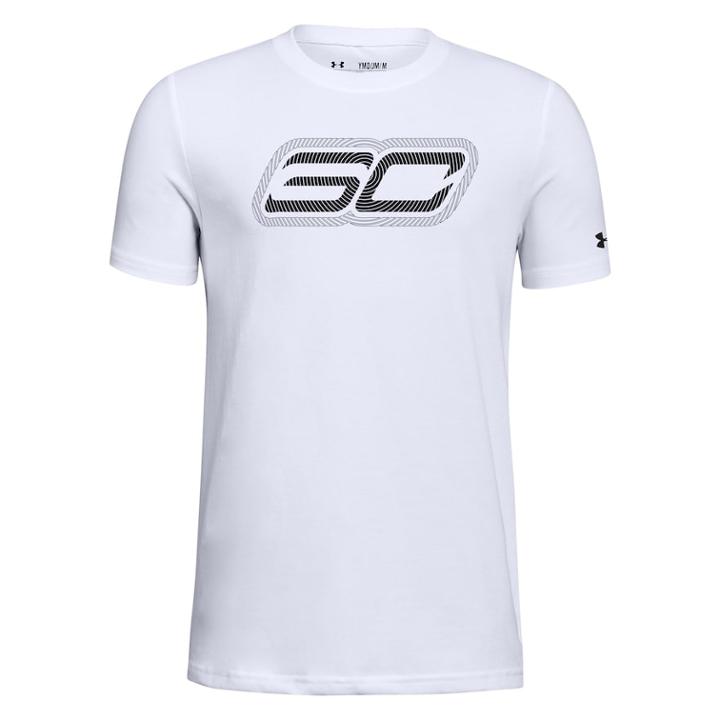 Boys 8-20 Under Armour Sc Tee, Size: Large, White