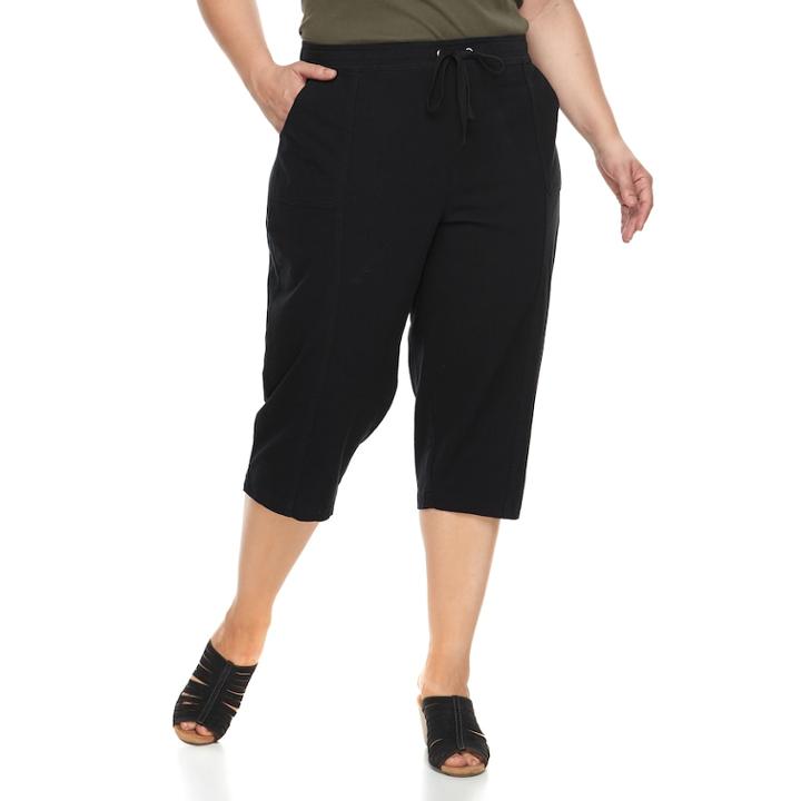 Plus Size Croft & Barrow&reg; Capris, Women's, Size: 1xl, Black