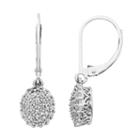 Simply Vera Vera Wang Sterling Silver 3/8-ct. T.w. Diamond Oval Drop Earrings, Women's, White
