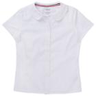 Girls 4-20 & Plus Size French Toast School Uniform Peter Pan Collar Short-sleeved Blouse, Size: 10 Plus, White