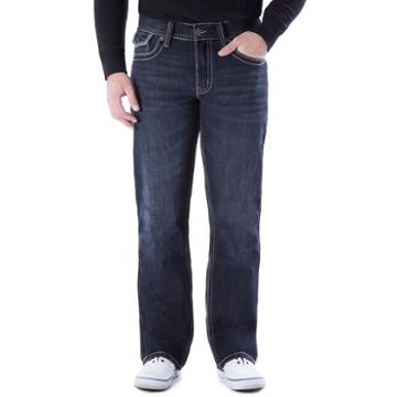 Men's Axe & Crown Onix Bootleg Jeans, Size: 34x32, Dark Blue