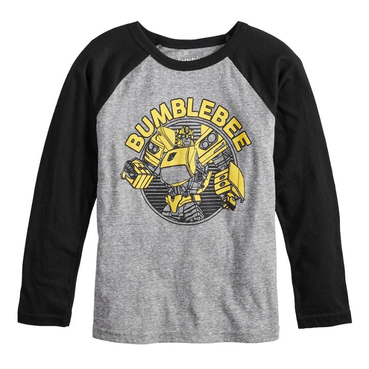 Boys 4-12 Jumping Beans&reg; Retro Transformers Bumblebee Raglan Graphic Tee, Size: 7, Grey