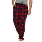 Big & Tall Croft & Barrow&reg; Patterned Microfleece Lounge Pants, Men's, Size: L Tall, Med Red