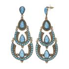 Gs By Gemma Simone Teardrop Chandelier Earrings, Women's, Blue