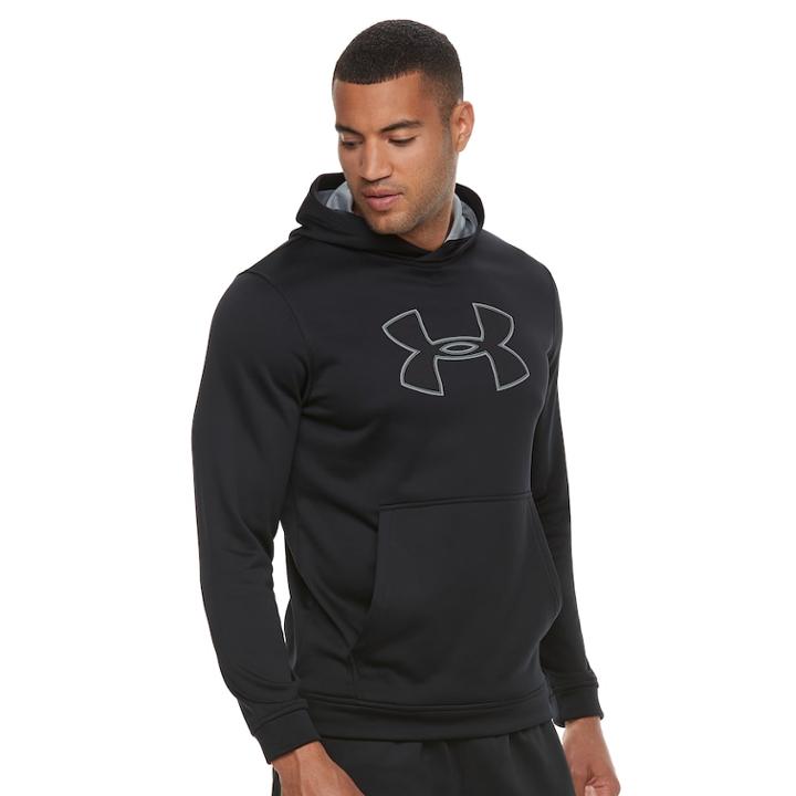 Men's Under Armour Performance Fleece Logo Hoodie, Size: Medium, Black