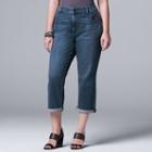 Plus Size Simply Vera Vera Wang Ripped Boyfriend Jeans, Women's, Size: 22 W, Brt Blue