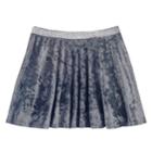 Girls Plus Size So&reg; Metallic Crushed Velvet Circle Skirt, Size: 16 1/2, Med Grey