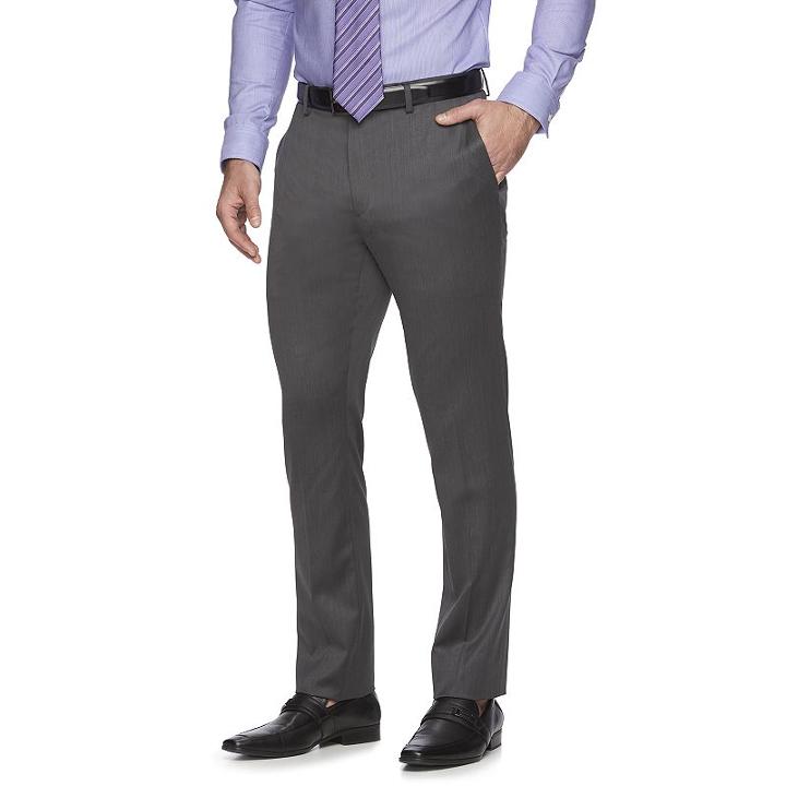 Men's Marc Anthony Slim-fit Stretch Suit Pants, Size: 34x32, Med Grey
