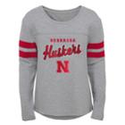 Girls 7-16 Nebraska Cornhuskers Field Armour Tee, Size: Large, Grey