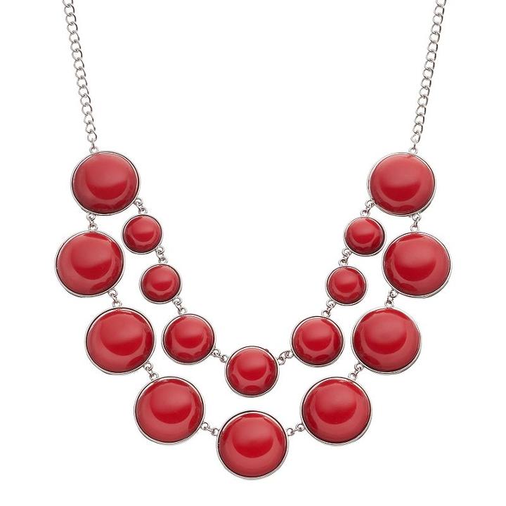 Bubble Necklace, Women's, Red