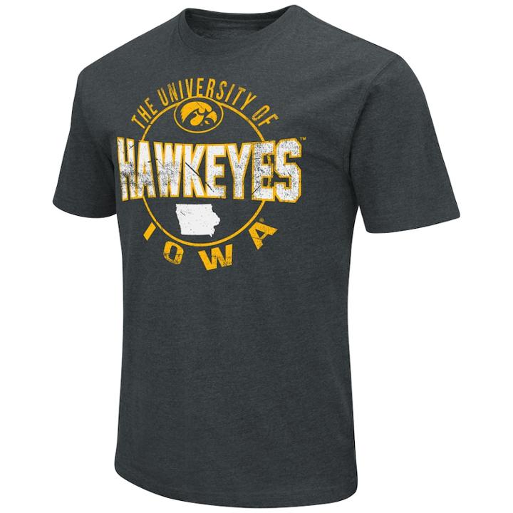 Men's Iowa Hawkeyes Game Day Tee, Size: Xl, Black