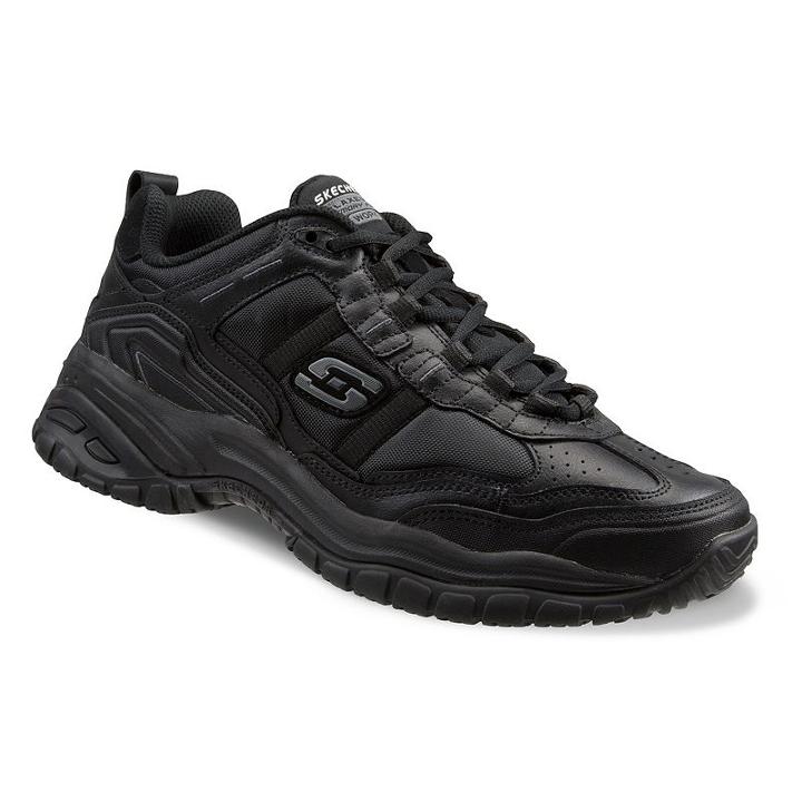 Skechers Work Relaxed Fit Soft Stride Mavin Men's Utility Shoes, Size: 9.5, Grey (charcoal)