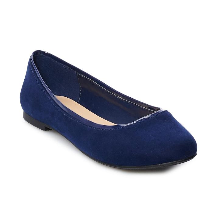 Lc Lauren Conrad Sheen Women's Ballet Flats, Size: Medium (8), Blue