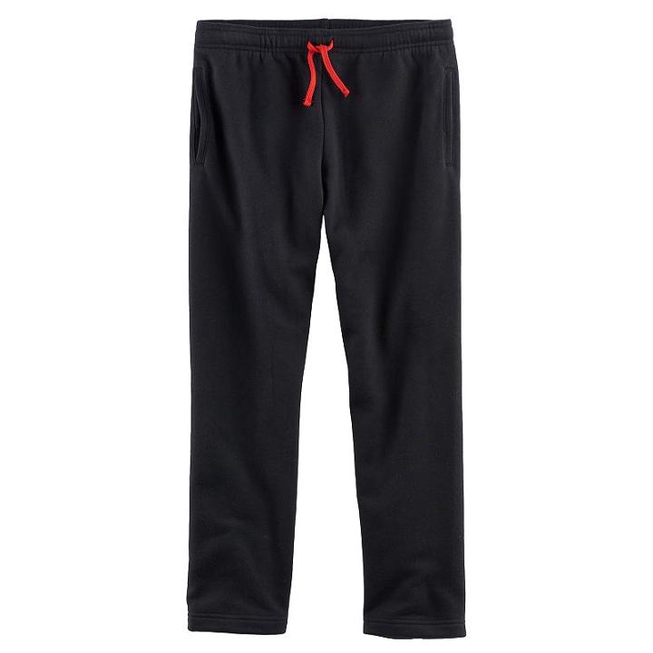 Boys 8-20 Tek Gear&reg; Ultra-soft Fleece Pants, Size: S(8), Black
