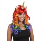 Adult Rainbow Unicorn Costume Wig, Women's, Size: Standard, Multicolor