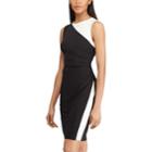 Women's Chaps Colorblock Ruched Shift Dress, Size: Xl, Black
