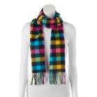 Softer Than Cashmere Buffalo Check Fringed Oblong Scarf, Women's, Oxford