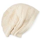 Women's Sijjl Wool Oversized Knit Beanie, White