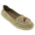 Women's Campus Cruzerz Ohio State Buckeyes Cabo Slip-on Shoes, Girl's, Size: 7, Beig/green (beig/khaki)