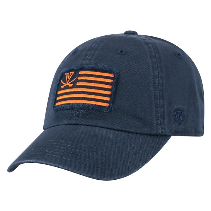 Adult Top Of The World Virginia Cavaliers Flag Adjustable Cap, Men's, Blue (navy)