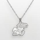 Kansas Jayhawks Sterling Silver Mascot Pendant, Women's, Size: 18, Grey