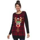 Women's Us Sweaters Holiday Tunic, Size: Medium, Black