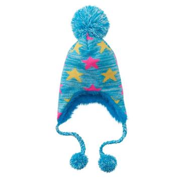 Girls 4-16 Marled Star Earflap Hat, Girl's, Multicolor