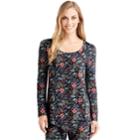 Women's Cuddl Duds Softwear Overlay Tee, Size: Xlrg Av/rg, Oxford