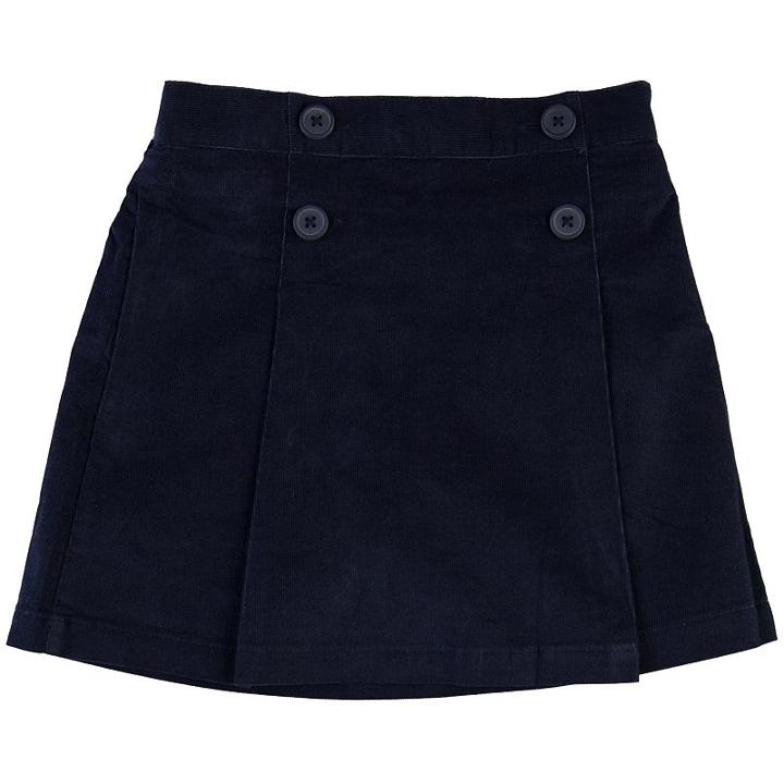 Chaps, Girls 4-6x Pleated Corduroy School Uniform Skort, Girl's, Size: 4, Blue