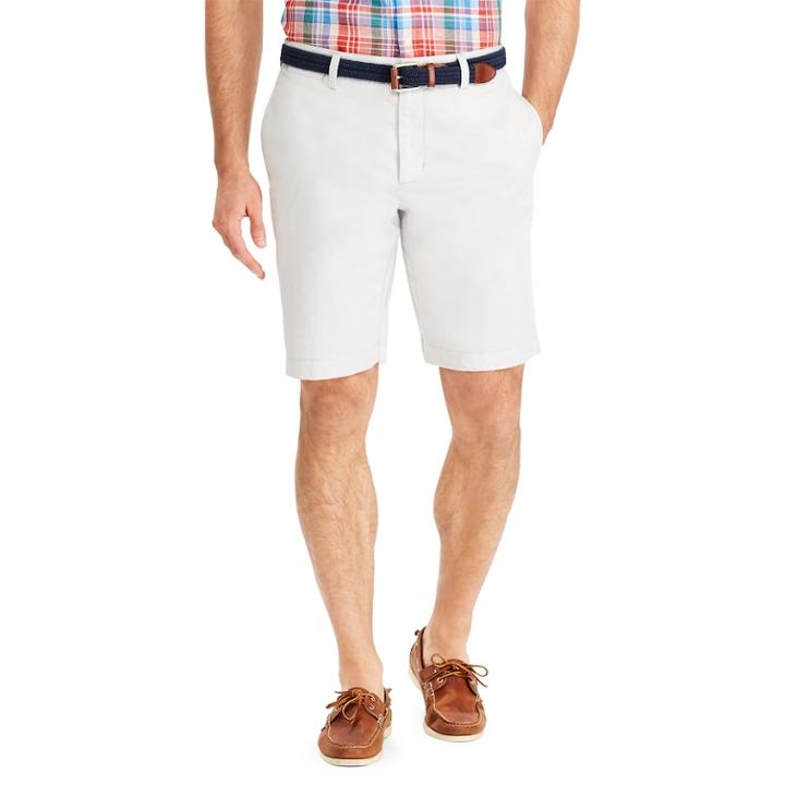 Big & Tall Chaps Classic-fit Oxford Stretch Flat-front Shorts, Men's, Size: 52, Grey